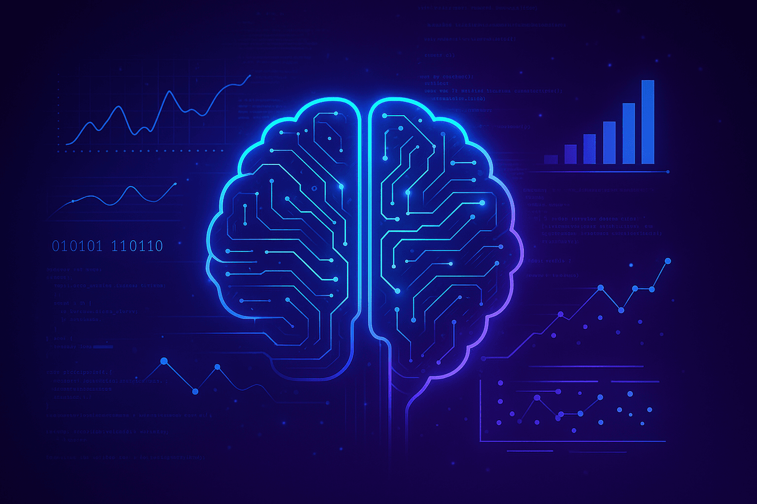Prévia de dashboard com gráficos e insights de IA